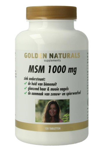 Golden Naturals MSM (zink & bioperine) (120 Tabletten)