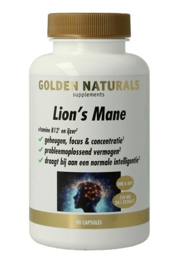 Golden Naturals Lion's mane (90 Vegetarische capsules)