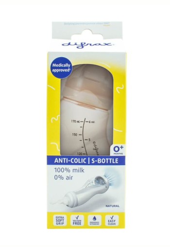 Difrax S-Fles natural roze 170ml (1 Stuks)