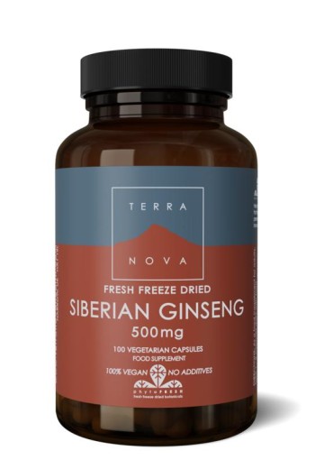 Terranova Siberian ginseng 500mg (100 Vegetarische capsules)