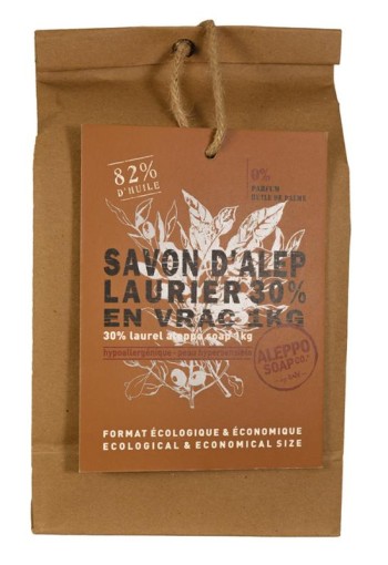 Aleppo Soap Co Zeep 30% laurier stukken (1 Kilogram)