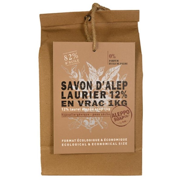 Aleppo Soap Co Zeep 12% laurier stukken (1 Kilogram)