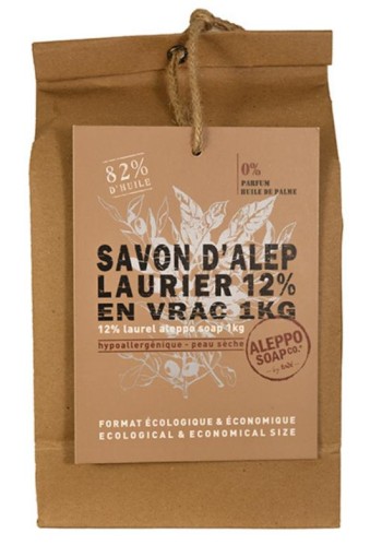 Aleppo Soap Co Zeep 12% laurier stukken (1 Kilogram)