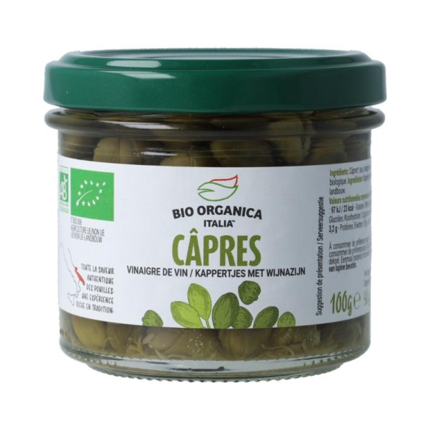 Bio Organica Kappertjes in azijn bio (100 Gram)