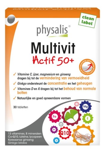 Physalis Multivit actif 50+ (30 Tabletten)