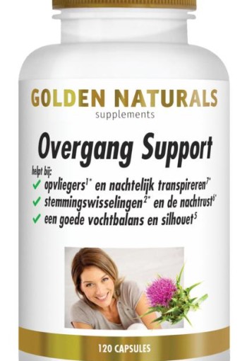 Golden Naturals Overgang support (120 Vegetarische capsules)