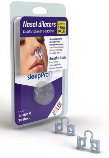 SleepPro Neusspreider proefverpakking - 2 maten M/L (2 Stuks)