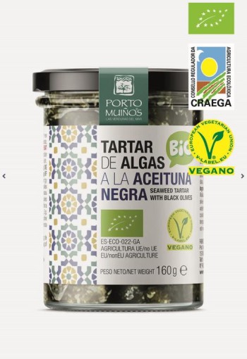 Porto-Muinos Zeewier spread olijf bio (160 Gram)