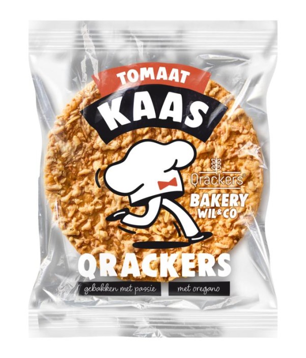 Leev Qrackers tomaat kaas 2st bio (46 Gram)