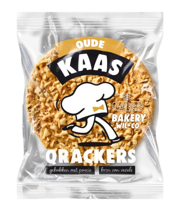 Leev Qrackers oude kaas bio (46 Gram)