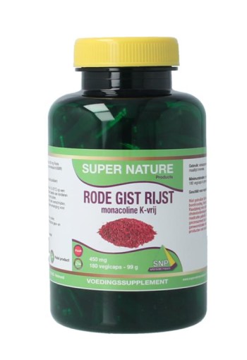 SNP Rode gist rijst monacoline K-vrij (180 Vegetarische capsules)