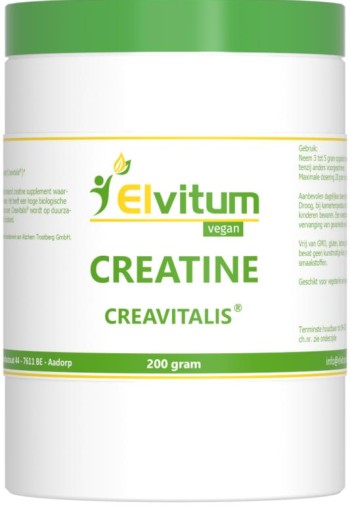 Elvitum Creatine monohydraat Creavitalis (200 Gram)