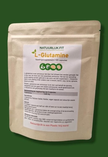 Natuurlijk.fit L-Glutamine capsules 800mg (120 Capsules)