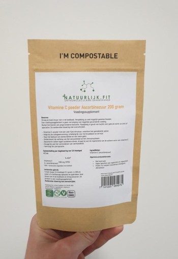Natuurlijk.fit Vitamine C poeder Ascorbinezuur (200 Gram)