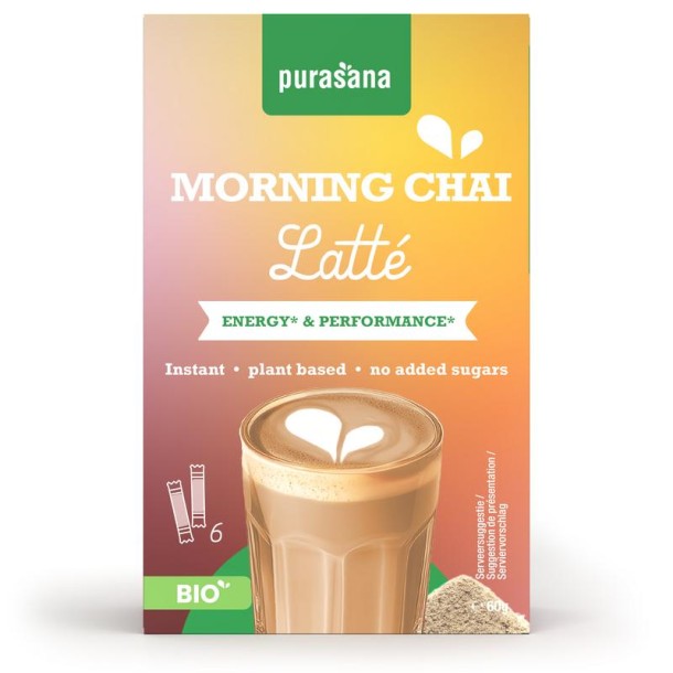 Purasana Instant morning chai latte 6x10g bio (60 Gram)
