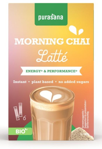 Purasana Instant morning chai latte 6x10g bio (60 Gram)