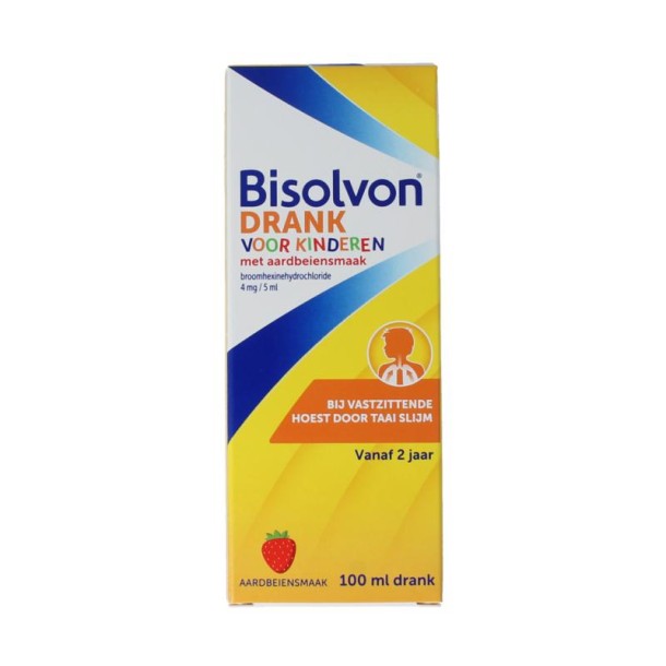 Bisolvon Drank kind aardbei (100 Milliliter)