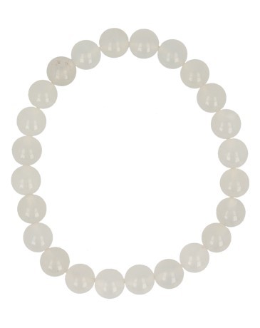 Ruben Robijn Kralenarmband jade wit 8mm (1 Stuks)