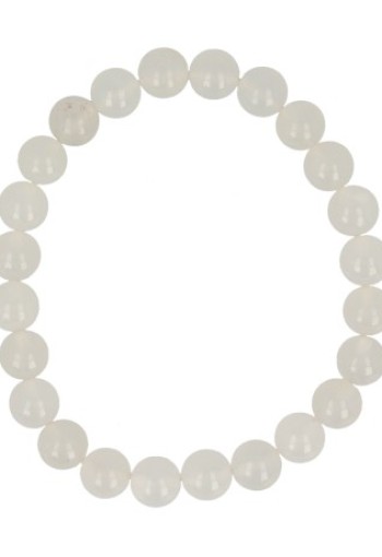 Ruben Robijn Kralenarmband jade wit 8mm (1 Stuks)