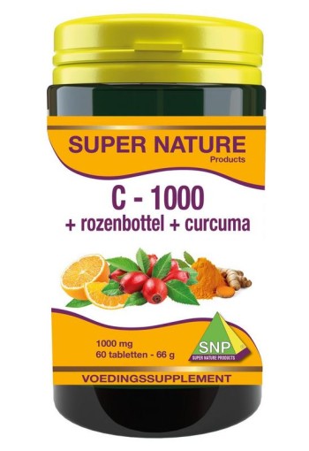 SNP Vitamine C + rozenbottel + curcuma 1000mg (60 Tabletten)