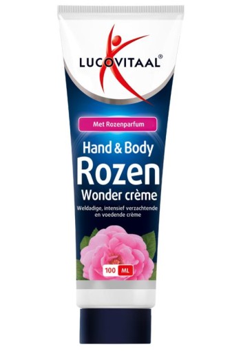 Lucovitaal Hand & body rozen wonder creme (100 Milliliter)