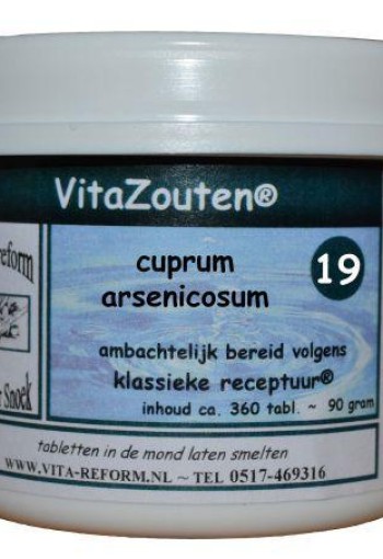 Vitazouten Cuprum arsenicosum VitaZout nr. 19 (360 Tabletten)
