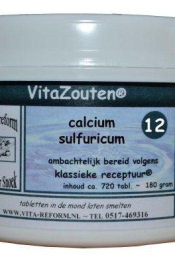 Vitazouten Calcium sulfuricum VitaZout nr. 12 (720 Tabletten)