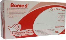 Romed Latex handschoen niet steriel poedervrij XL (100 Stuks)