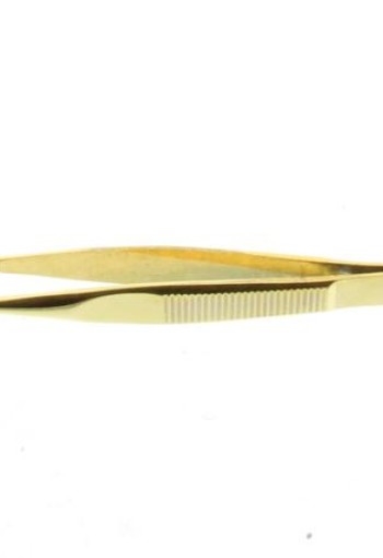 Malteser Pincet 8cm verguld spits 424-G (1 Stuks)