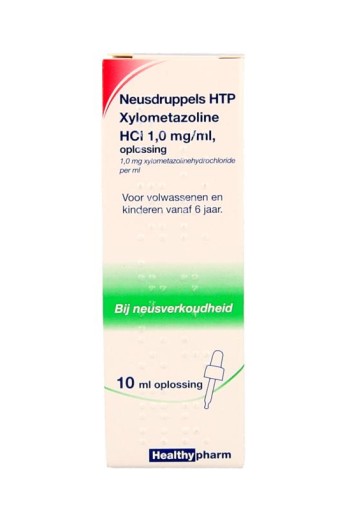 Healthypharm Neusdruppels HTP Xylometazoline HCl 1mg/ml (10 Milliliter)