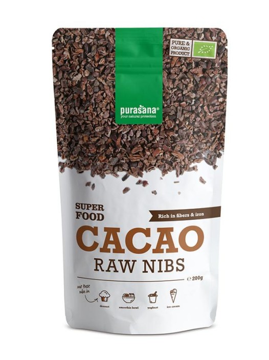 Purasana Cacao nibs vegan bio (200 Gram)
