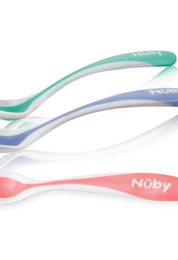 Nuby Warmtegevoelige lepel met zachte rand (4 Stuks)