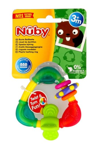 Nuby Bijtfiguur driehoekig hard en zacht (1 Stuks)