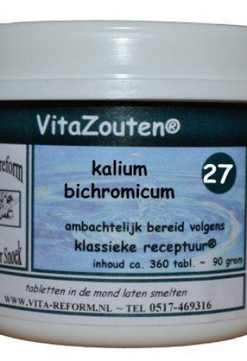 Vitazouten Kalium bichromicum VitaZout nr. 27 (360 Tabletten)