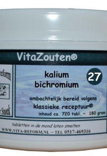 Vitazouten Kalium bichromicum VitaZout nr. 27 (720 Tabletten)