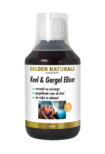 Golden Naturals Keel & gorgel elixer (250 Milliliter)