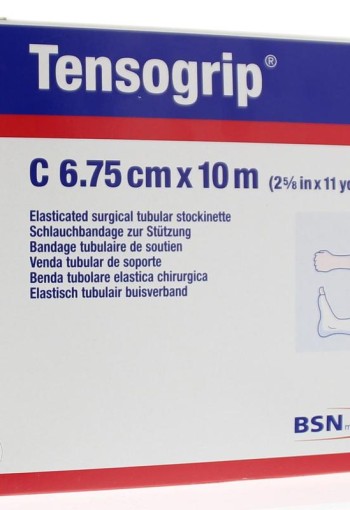 Tensogrip Elastisch buisverband 10m x 6.75cm huidskleur (1 Stuks)
