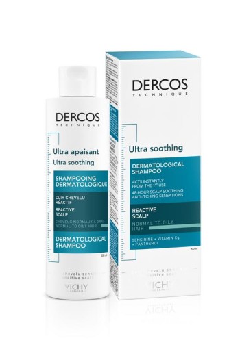 Vichy Dercos ultra kalmerende shampoo normaal/vet haar (200 Milliliter)