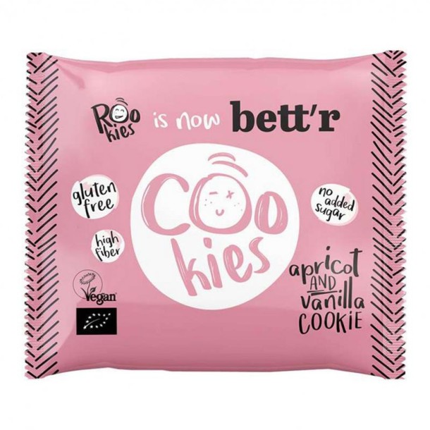 Rookies Cookie apricot & vanilla glutenvrij bio (40 Gram)