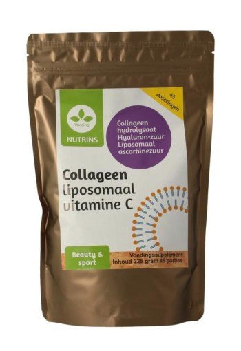 Nutrins Collageen peptiden liposomaal vitamine c (225 Gram)