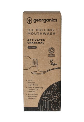 Georganics Mouthwater oilpulling activated charcoal (100 Milliliter)