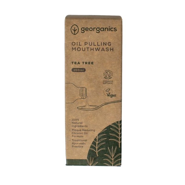 Georganics Mouthwash oilpulling tea tree (100 Milliliter)