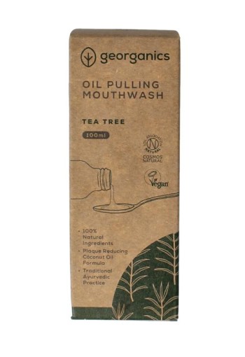 Georganics Mouthwash oilpulling tea tree (100 Milliliter)