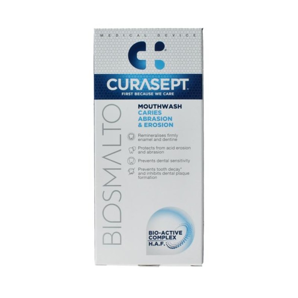 Curasept Biosmalto mondspoeling caries erosie en slijtage (300 Milliliter)