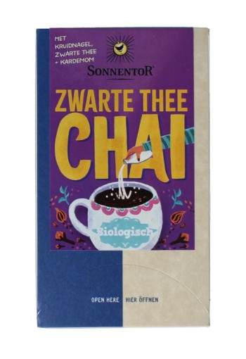 Sonnentor Zwarte chai thee bio (18 Zakjes)