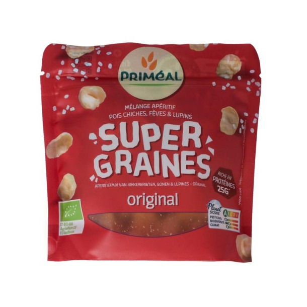 Primeal Kikkererwten, bonen, lupines mix gezouten bio (100 Gram)