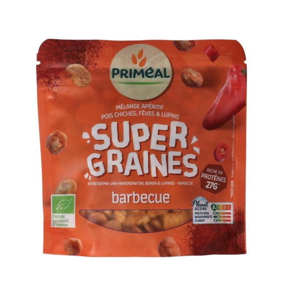 Primeal Kikkererwten, bonen, lupines mix barbecue bio (100 Gram)