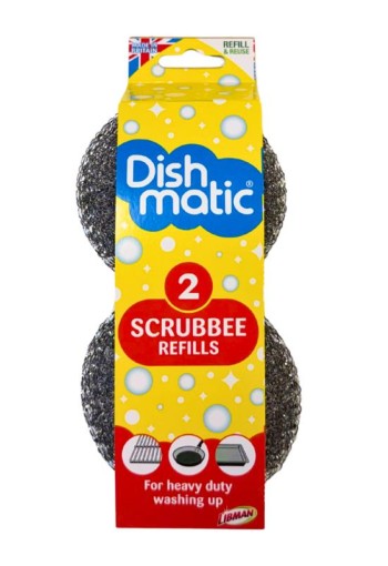 Dishmatic Scrubbee staalborstel vervanging (2 Stuks)