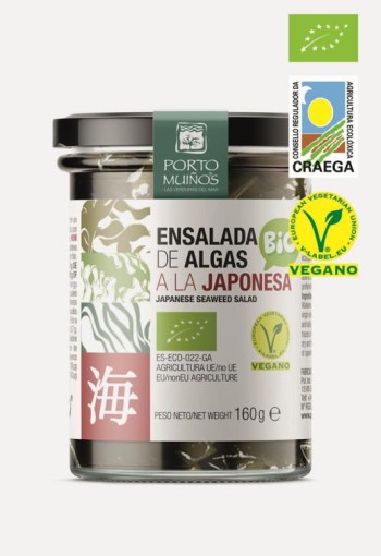 Porto-Muinos Japanse zeewiersalade bio (160 Gram)