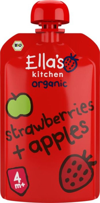 Ella's Kitchen Strawberries and apples 4+ maanden bio (120 Gram)